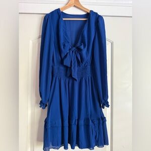Elegant Blue Women's Dress